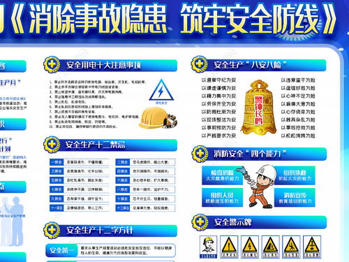 蓝色大气2020全国安全生产月活动宣传栏设计与安全技术防范设施实施指南